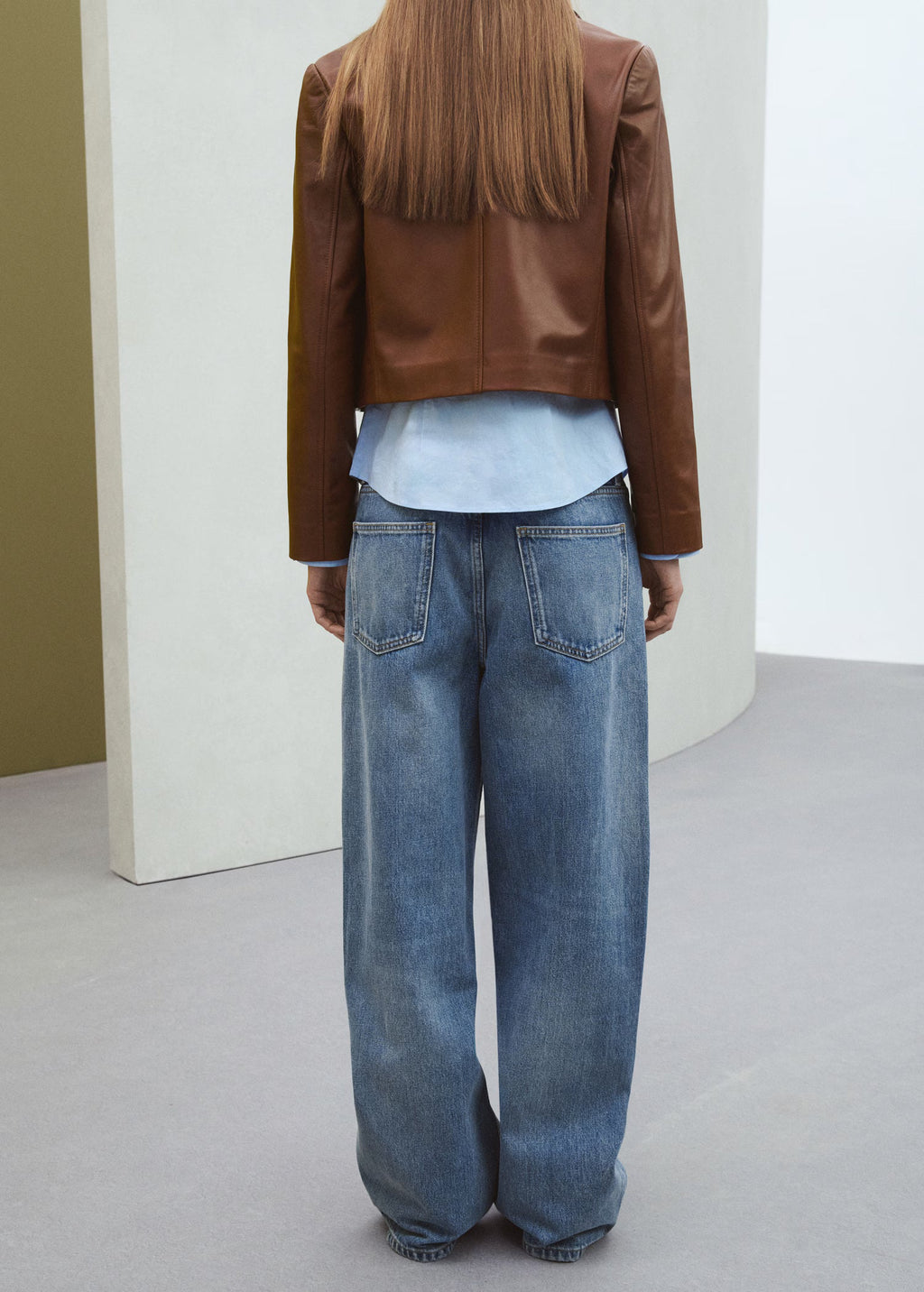 Straight low-waist jeans