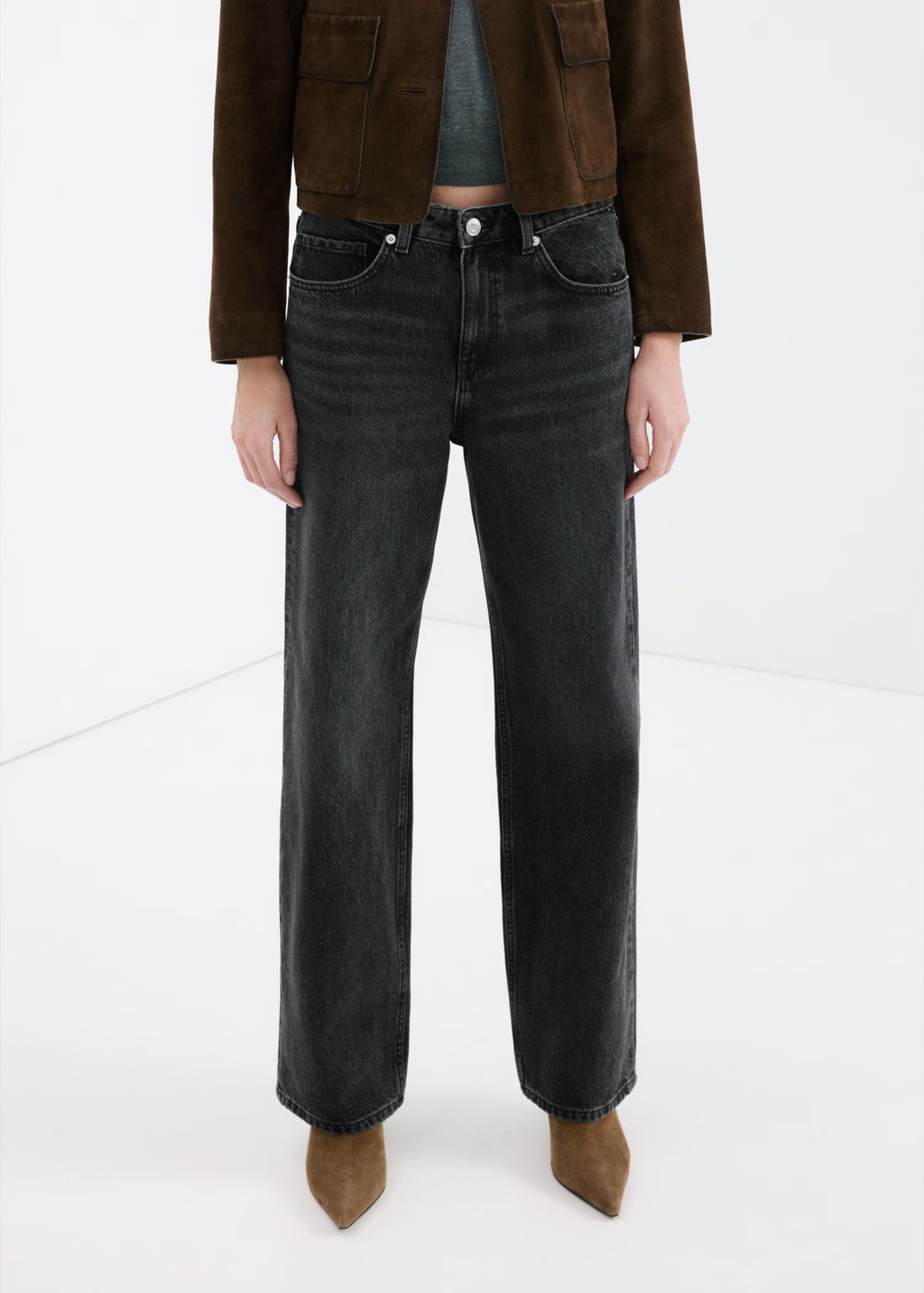 Straight low-waist jeans