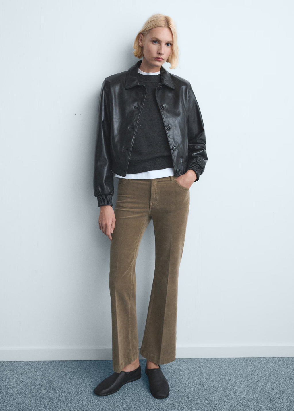 Corduroy flared jeans