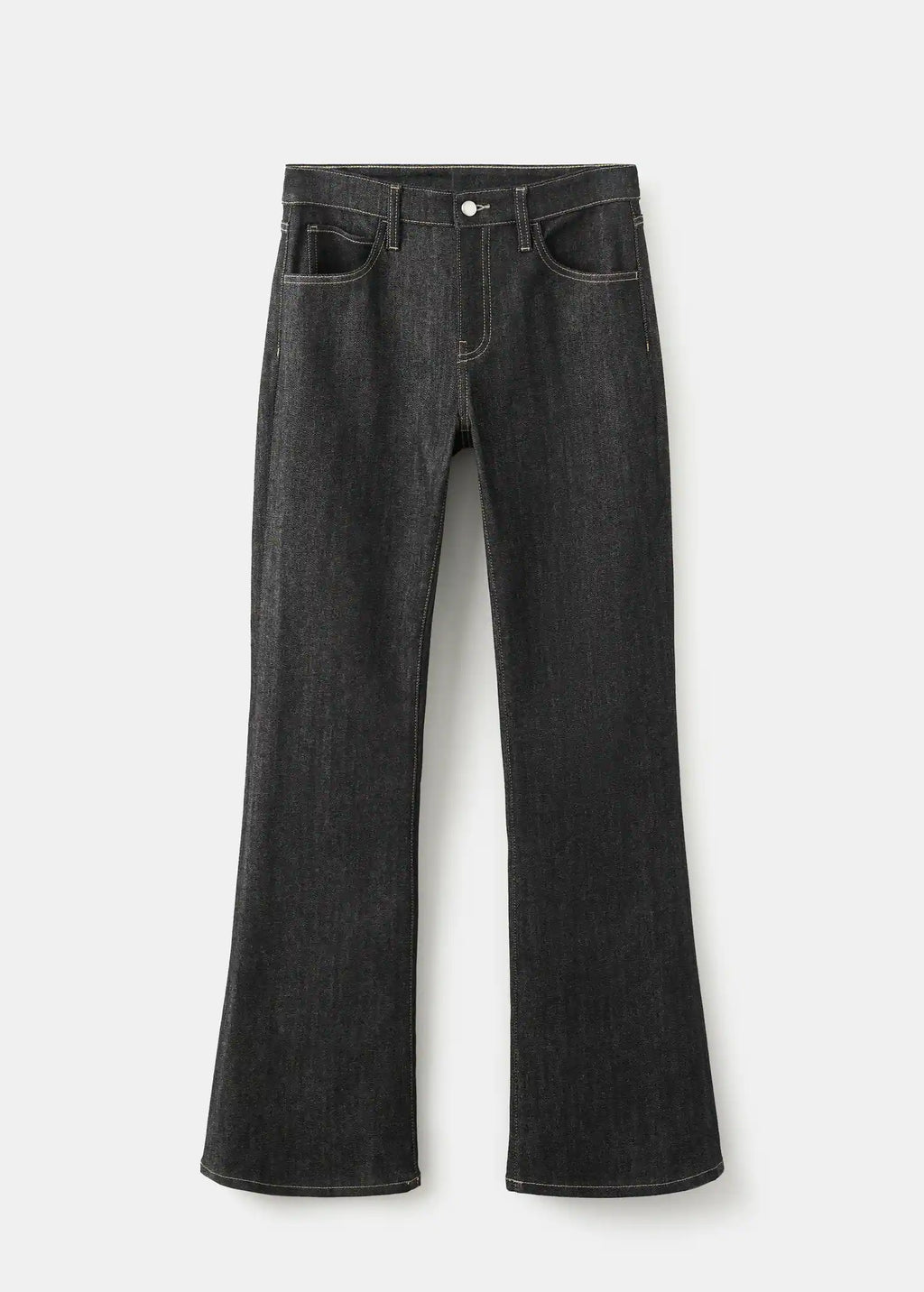Mid-rise flared jeans