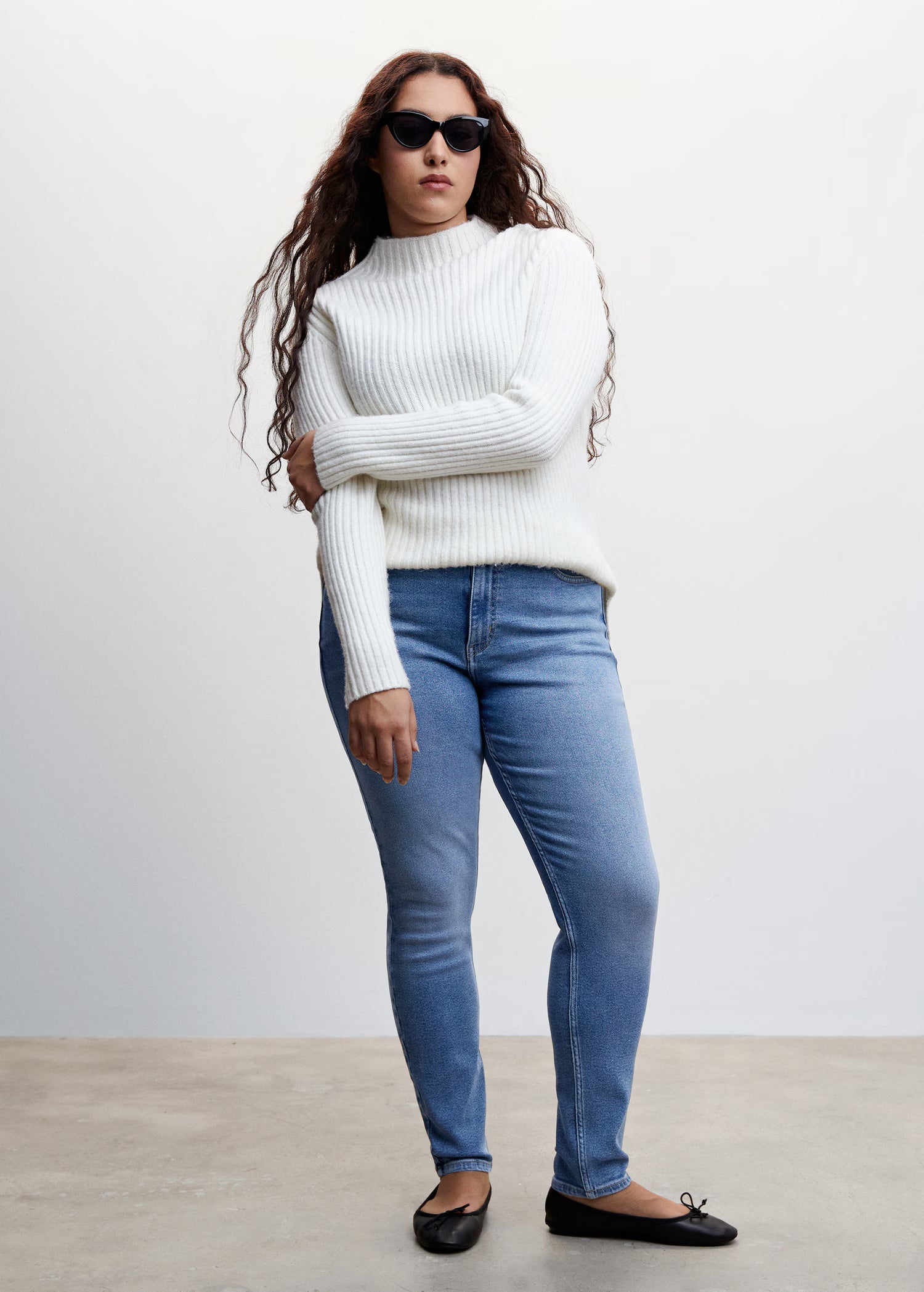 High-rise skinny jeans