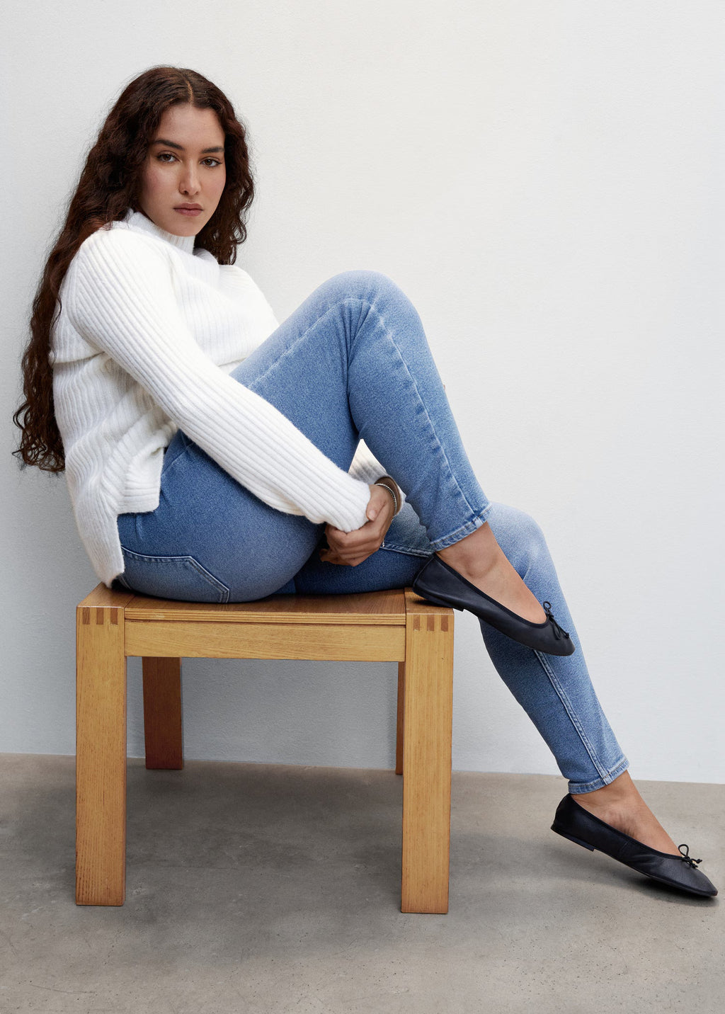 High-rise skinny jeans