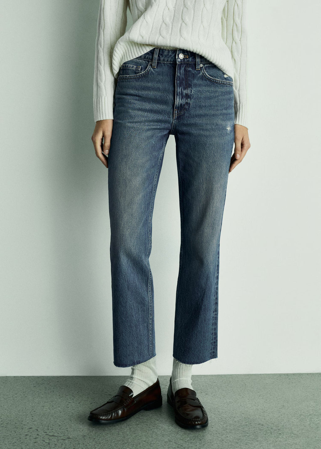 Blanca straight-fit cropped jeans