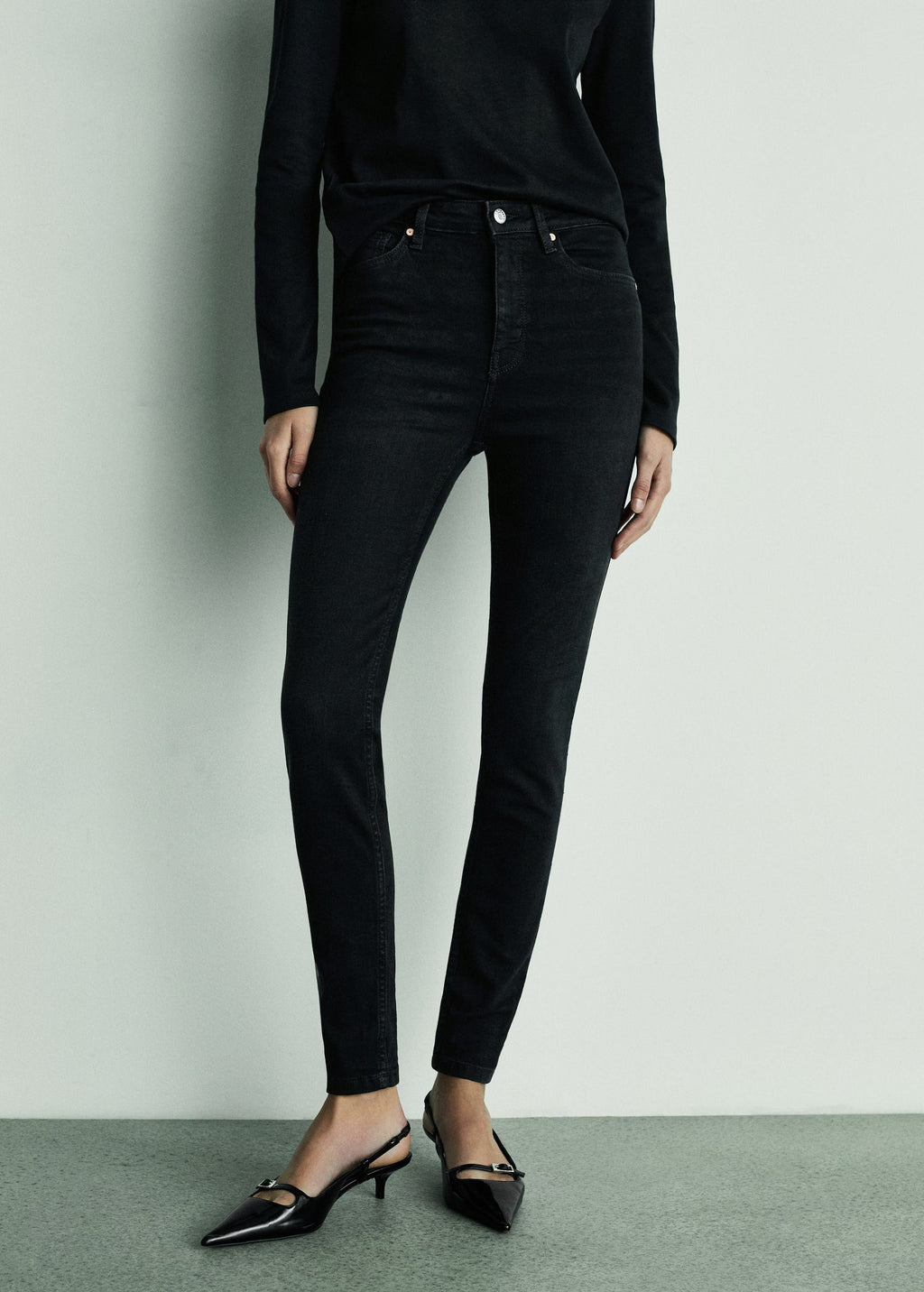 High-rise skinny jeans