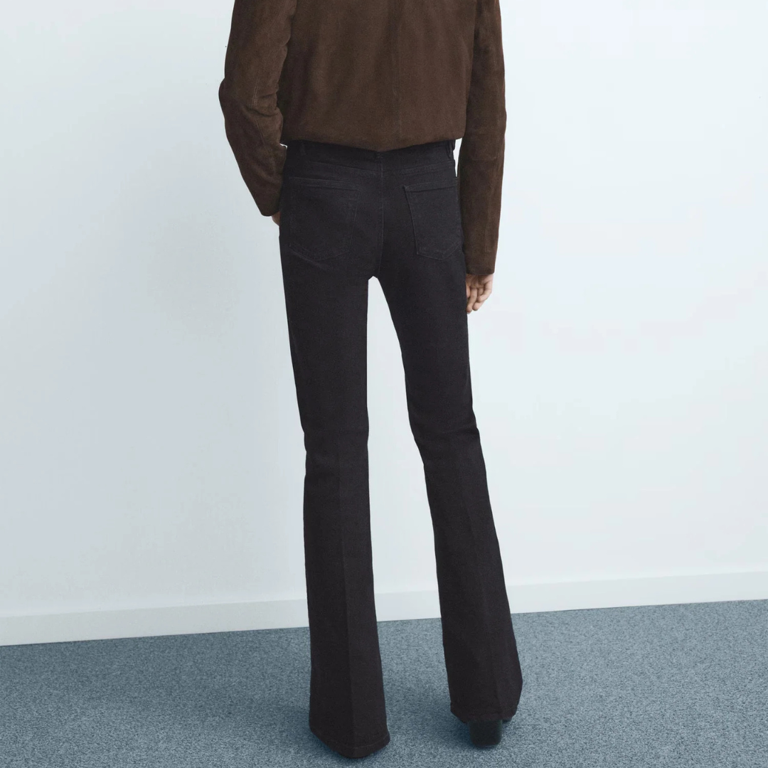 Violet flared high-rise Mango jeans