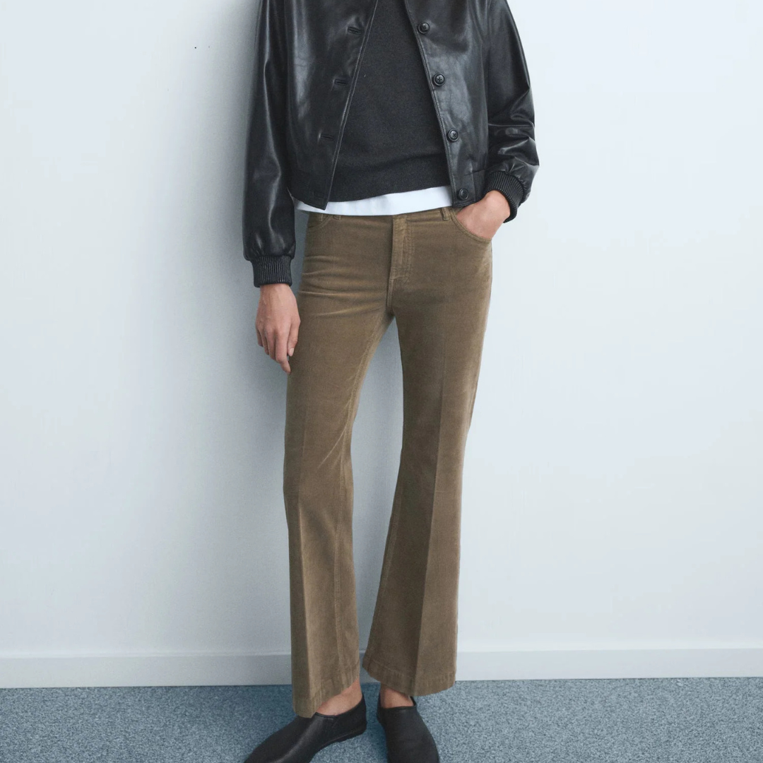 Corduroy flared jeans