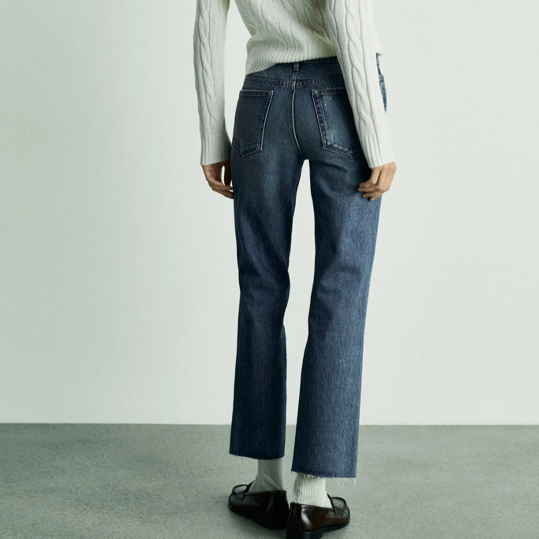 Blanca straight-fit cropped Mango jeans