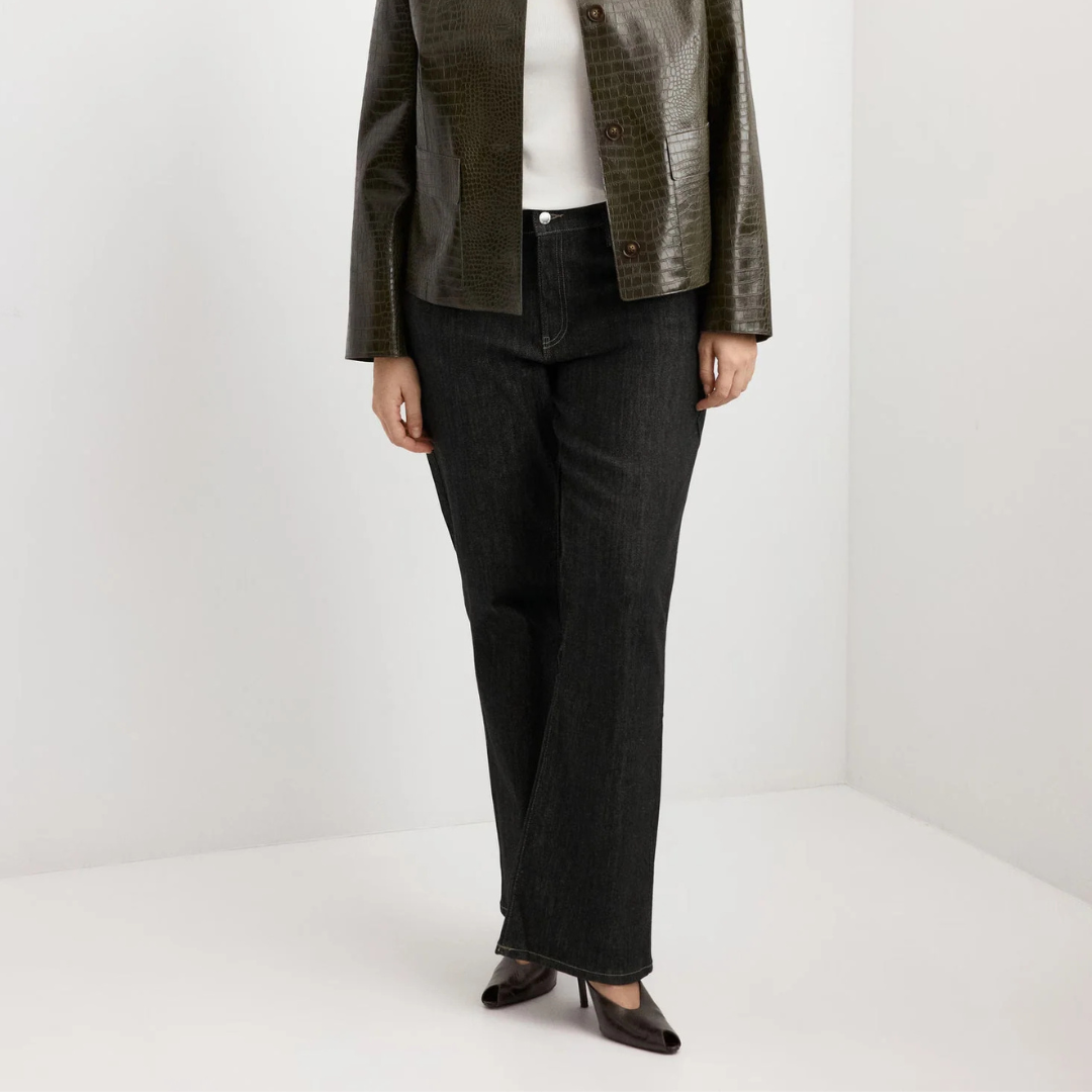 Mango Mid-rise flared jeans