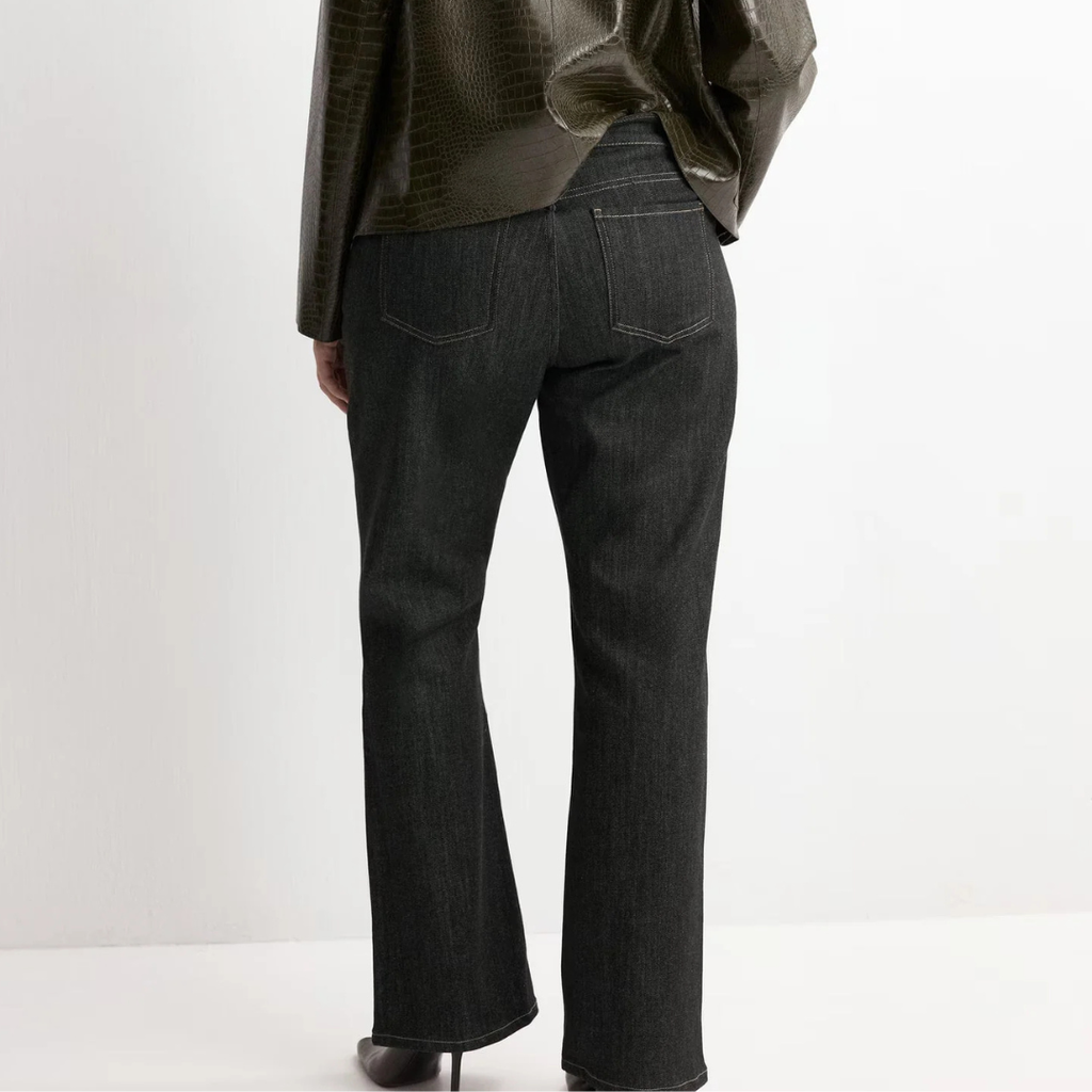 Mango Mid-rise flared jeans